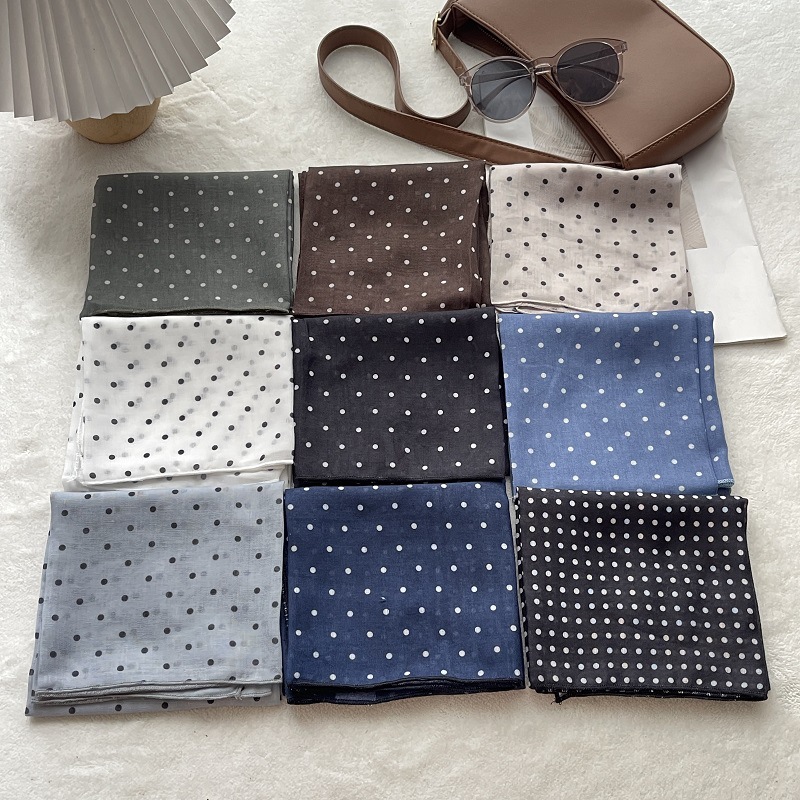 Bandana Cotton - Bayan Saç Nokta Eşarp Kadın Pamuk