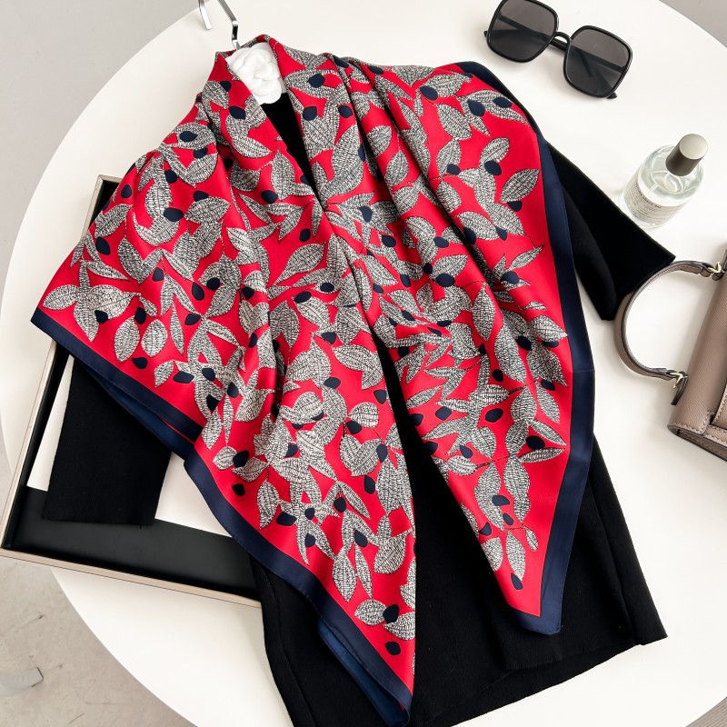 Ascot Neck Scarf - 90 cm Kare Eşarp Yüksek Kaliteli