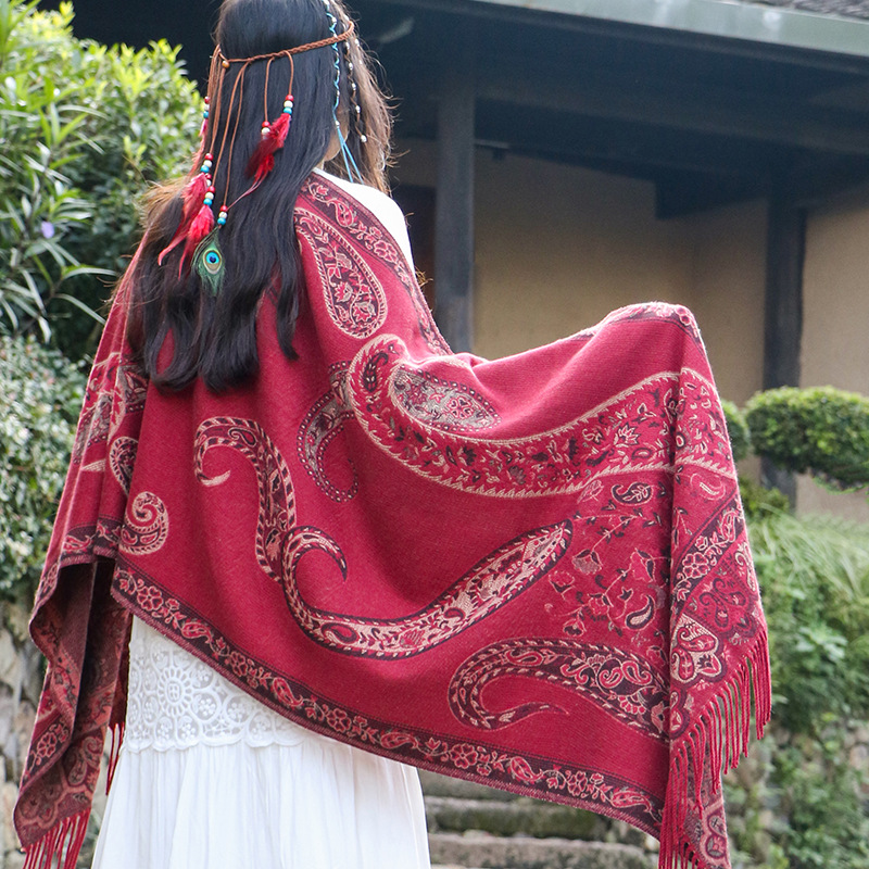Pashmina Wrap Large - Yeni Bohem Tarzı Kadınlar İçin Çift