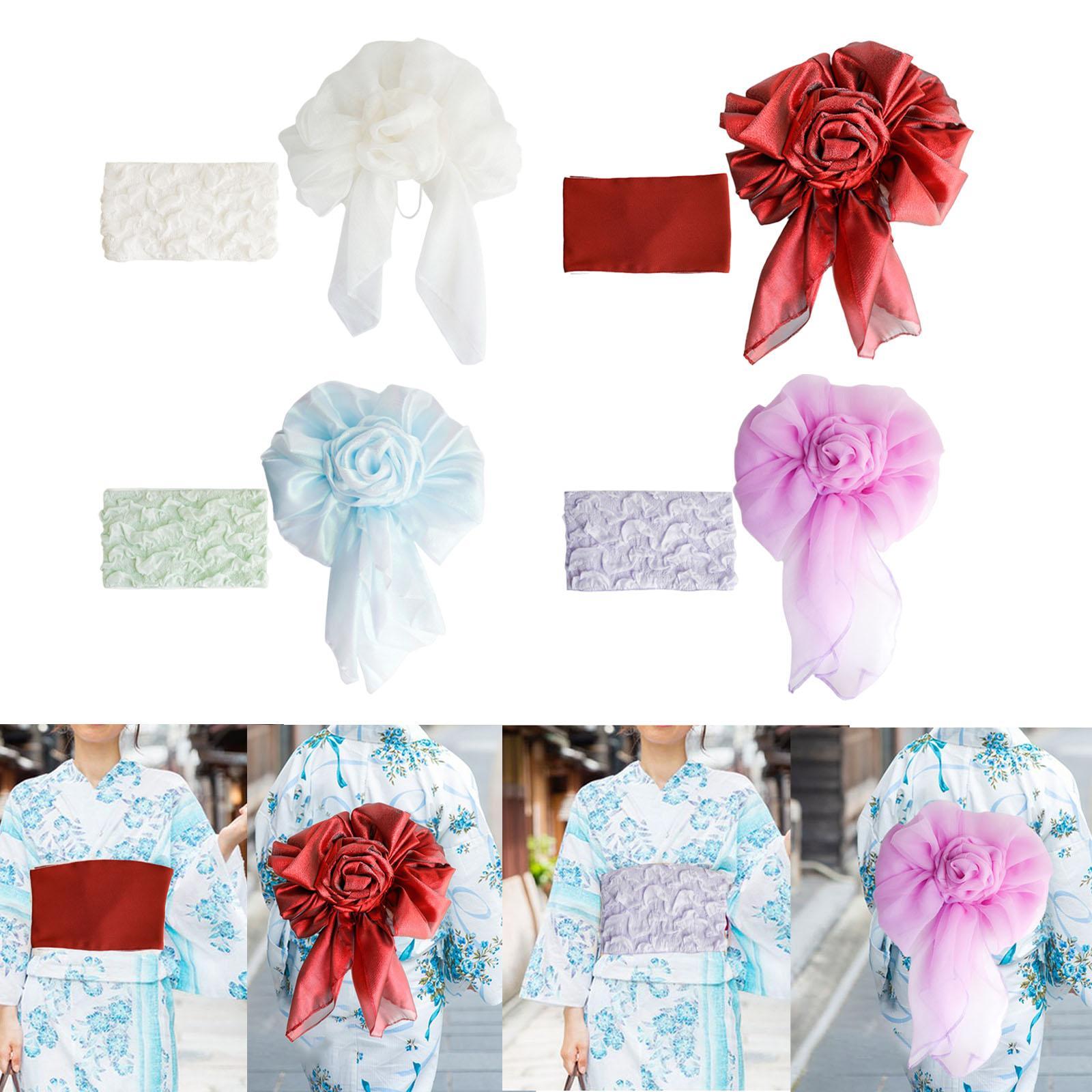 Bow Tie Pre Tied - Bayanlar için yumuşak Yukata kemeri, kolay