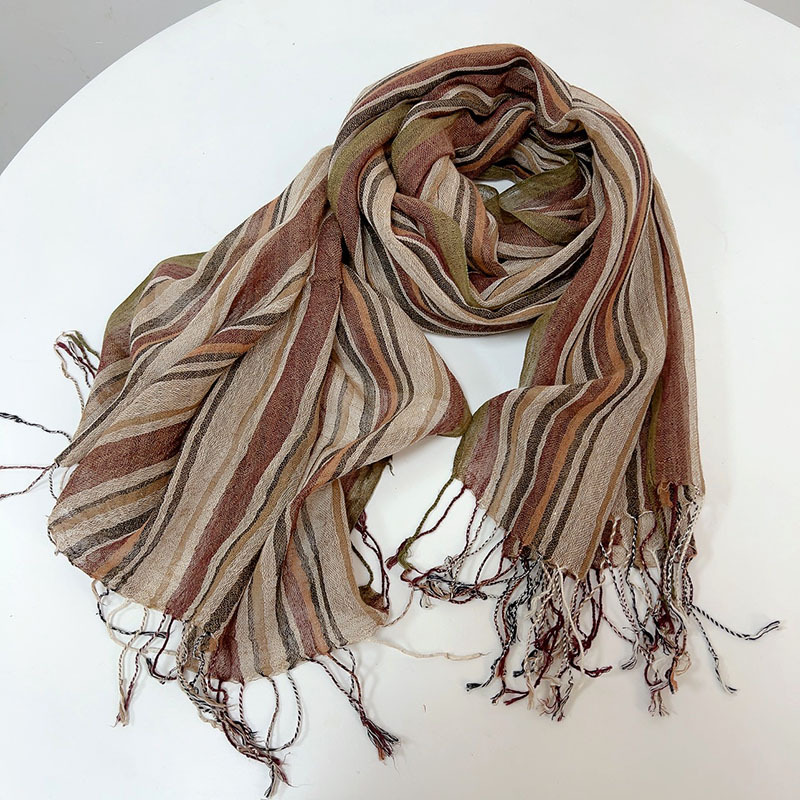 Bandana Cotton - Moda erkek pamuk ve keten çizgili