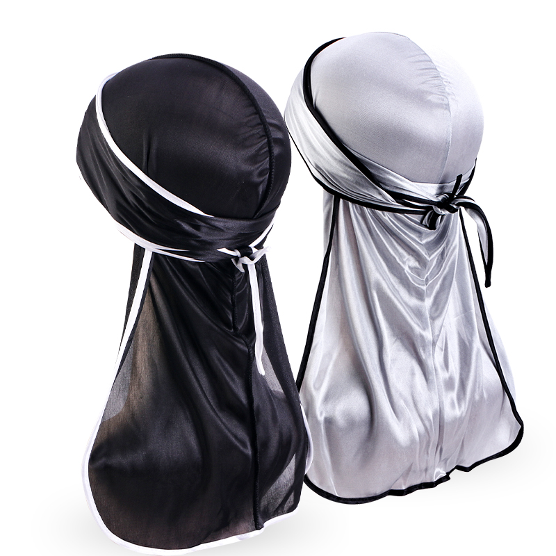 Bandana Doo Rag - 2 adet/grup Unisex erkekler saten Durag