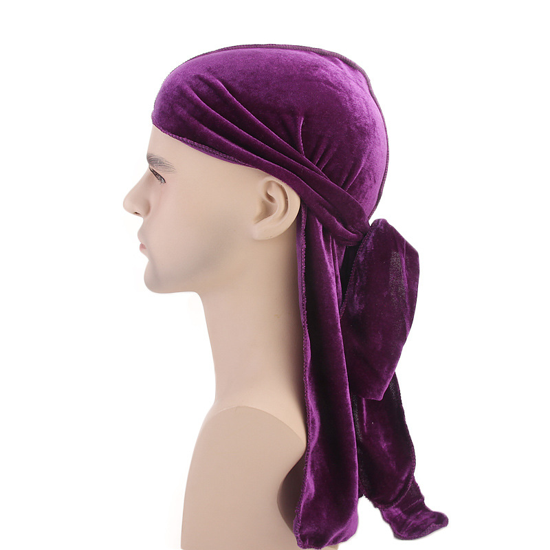 Bandana Doo Rag - Yeni Lüks Erkekler Kadife Durags Bandana