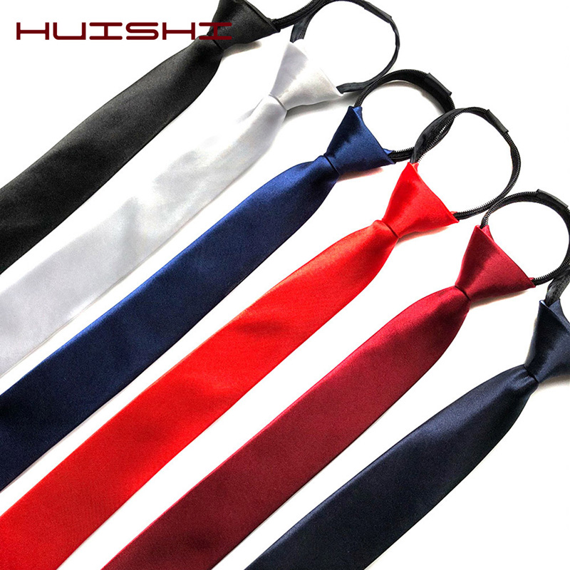 Skinny Tie Men - HUISHI Erkek Fermuar Kravat Sıska 5