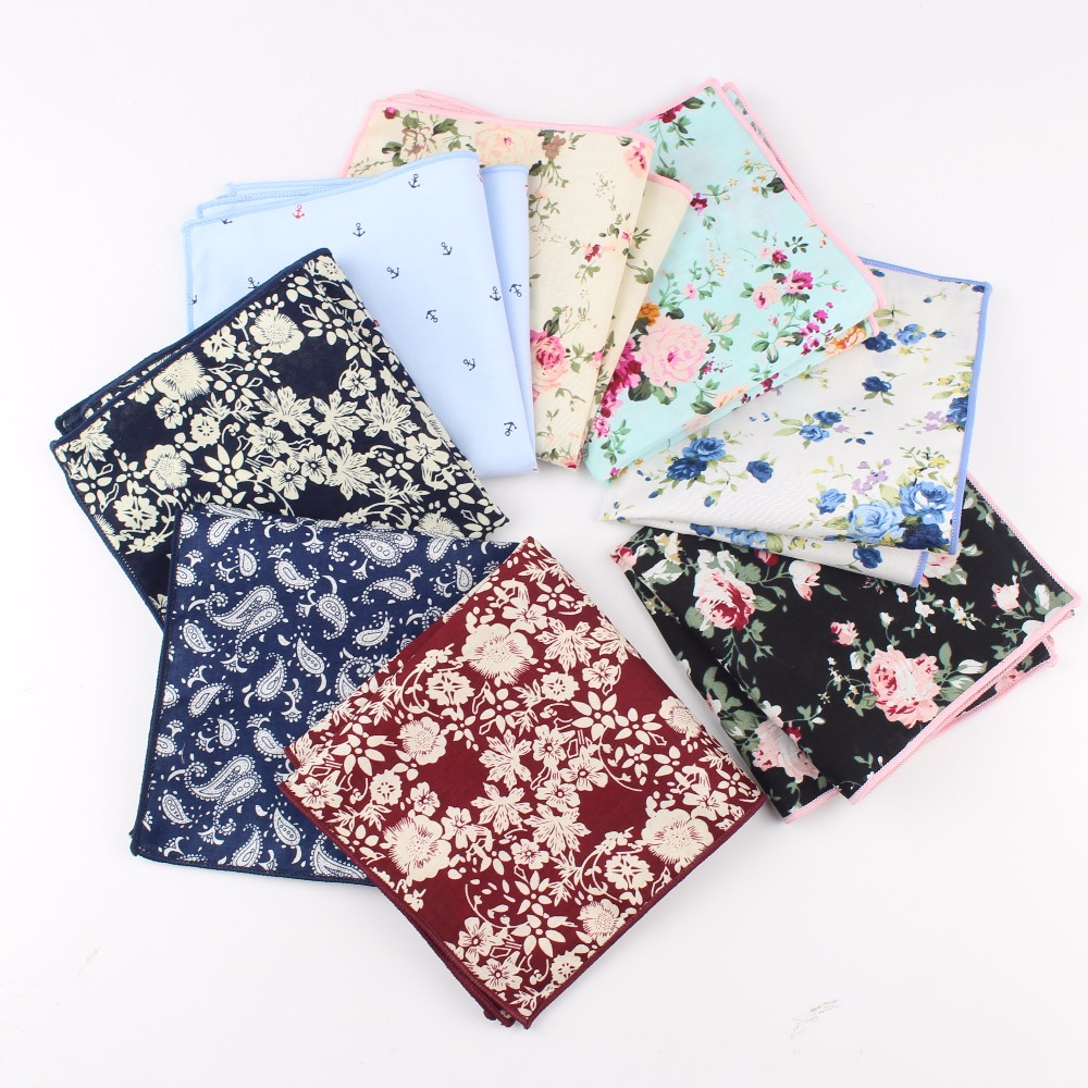 Handkerchief Cotton Men - Paisley pamuk mendiller dokuma çiçek baskı