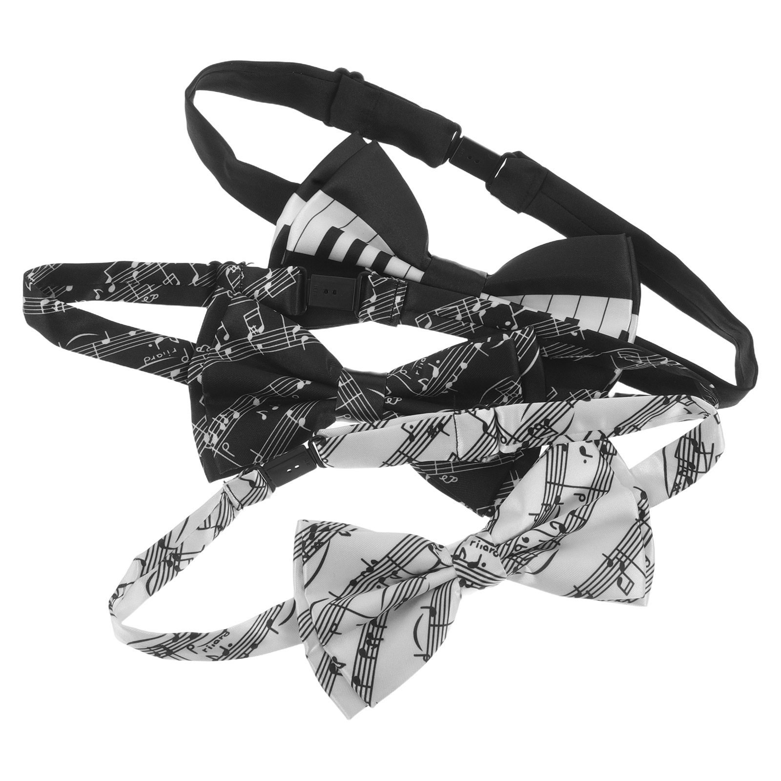 Bow Tie Pre Tied - 3 Parça Müzik Notası Papyon Seti