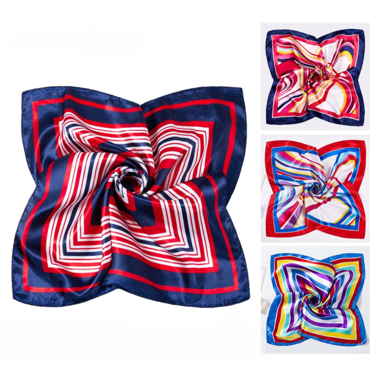 Ascot Neck Scarf - 50*50cm kare ipek eşarplar eşarp kadın