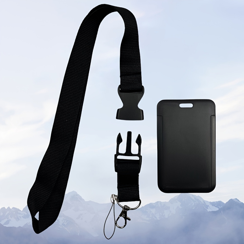 Lanyard Badge Holder - Siyah Boyun Askılı Rozet Tutucu Seti,