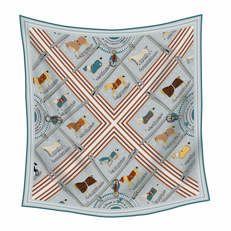 Woven Scarf Blanket - 90CM Moda Baskılı Kaşmir İpek Eşarp