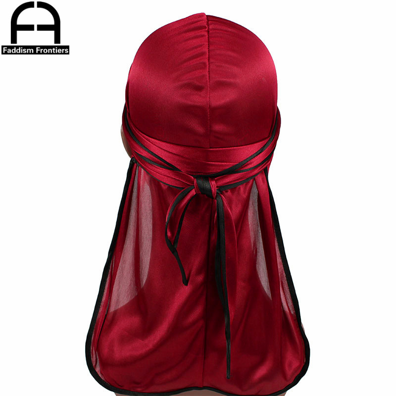 Bandana Doo Rag - Yeni moda erkek saten Durags Biker