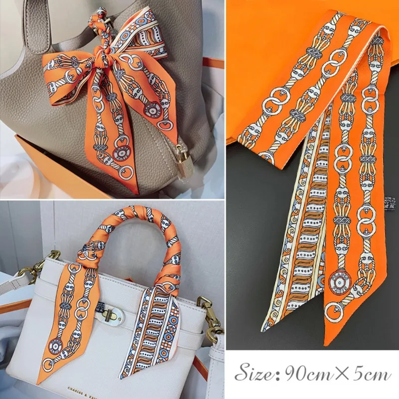Ascot Neck Scarf - Kadınlar için moda ince ipek eşarp