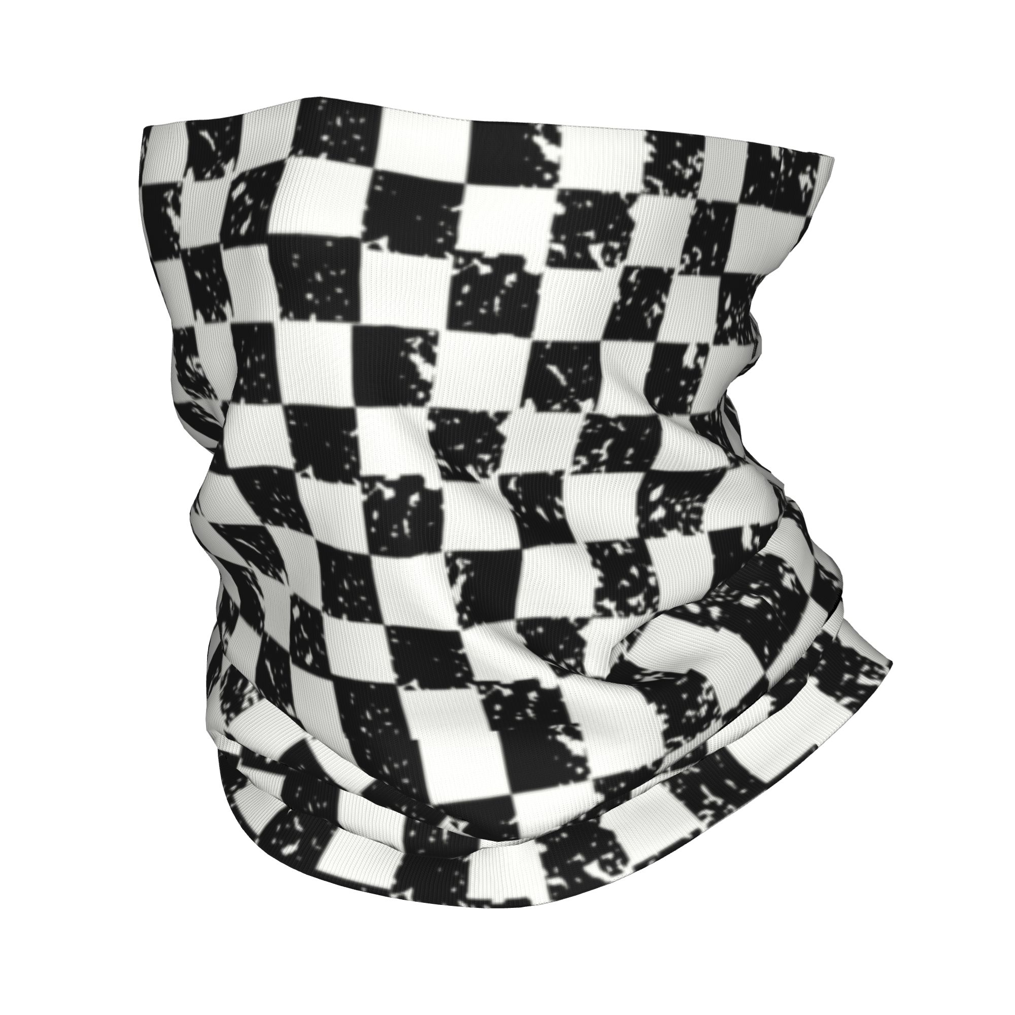 Neck Warmer Tube - Özel Retro Damalı Bayrak Kış Bandı