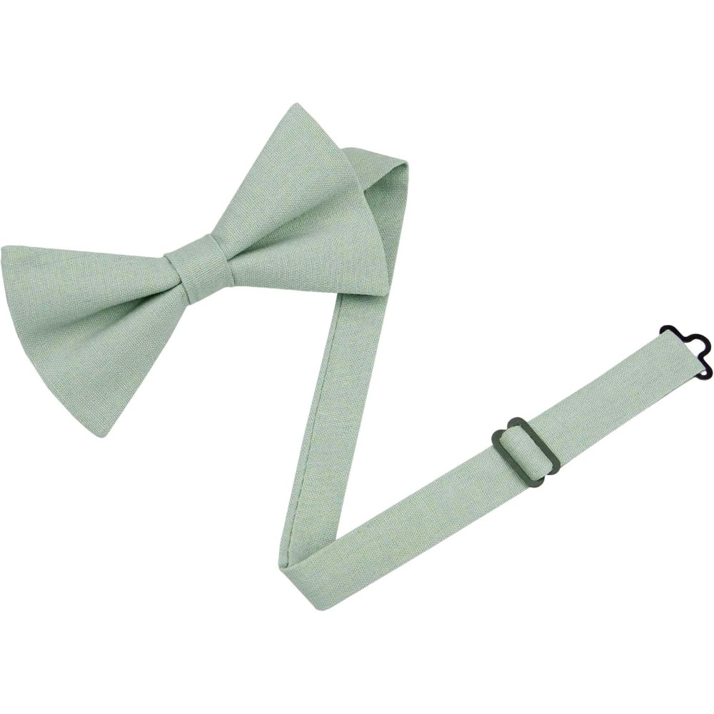 Bow Tie Pre Tied - Keten Pamuklu Papyonlar - Erkek Düğünleri