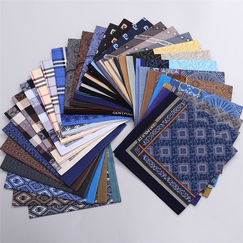 Handkerchief Cotton Men - 3 adet erkek Saf Pamuk Baskılı