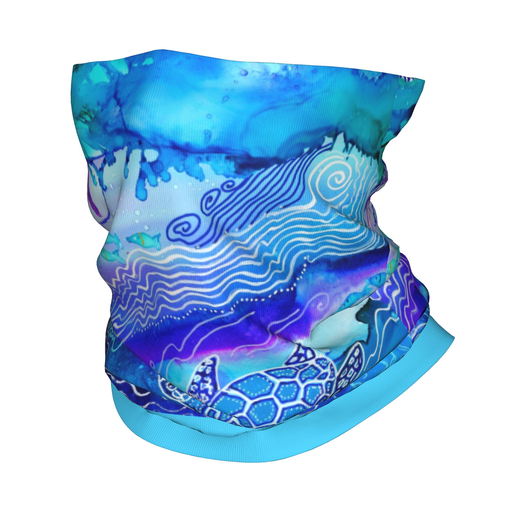 Neck Warmer Tube - Özel Okyanus Kaplumbağası Dalış Kış Bandı