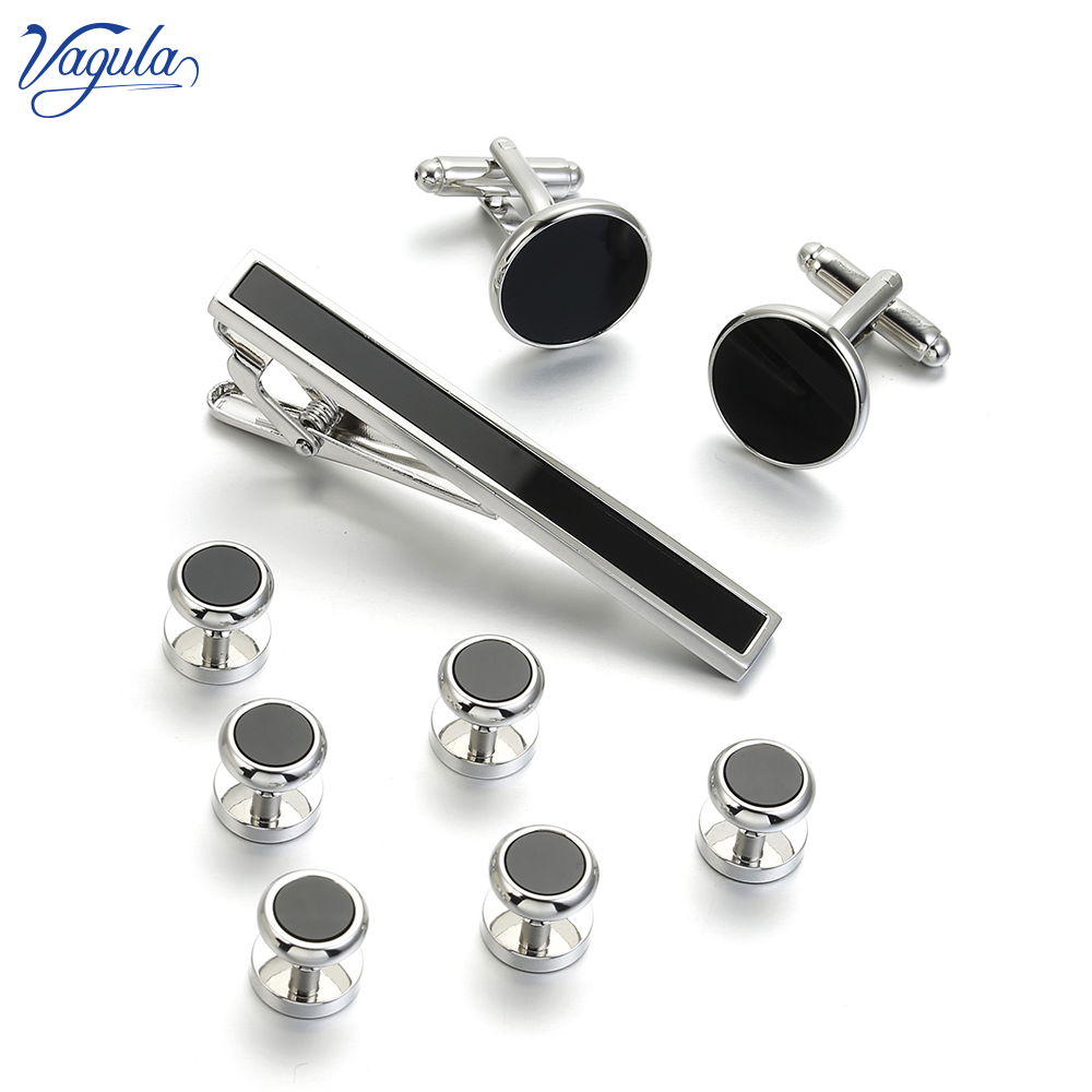 Tie Bar Set Gift - VAGULA 9 adet kravat iğnesi kol