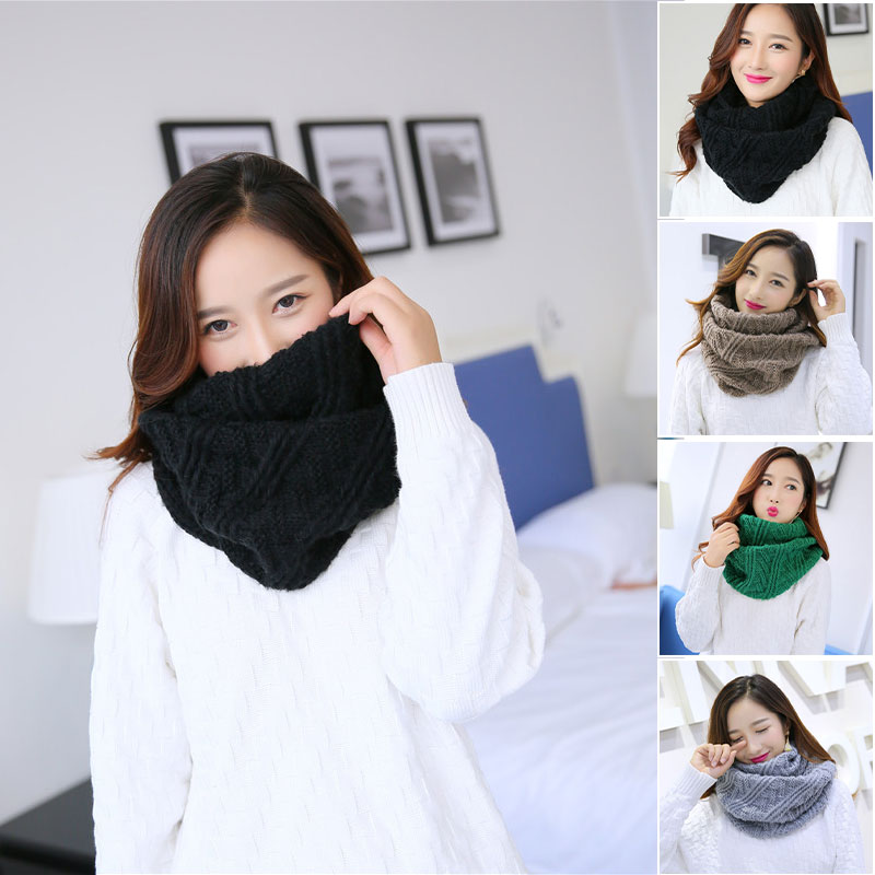 Infinity Scarf Knit - Unisex Kış Yumuşak Tıknaz Örgü Daire