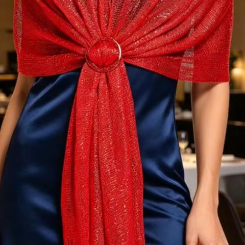 Stole Wedding Shawl - Nedime Şalı Kadınlar için Püsküllü Işıltılı