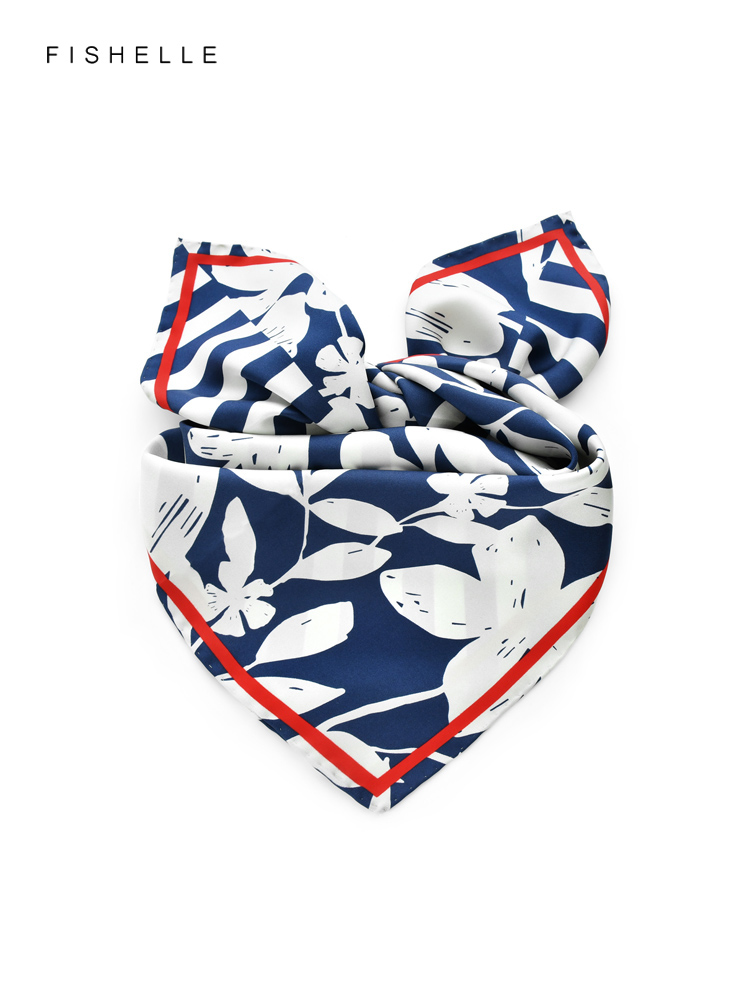 Mavi beyaz çizgili çiçek baskı - Silk Tie Striped incelemesi ve fiyatı