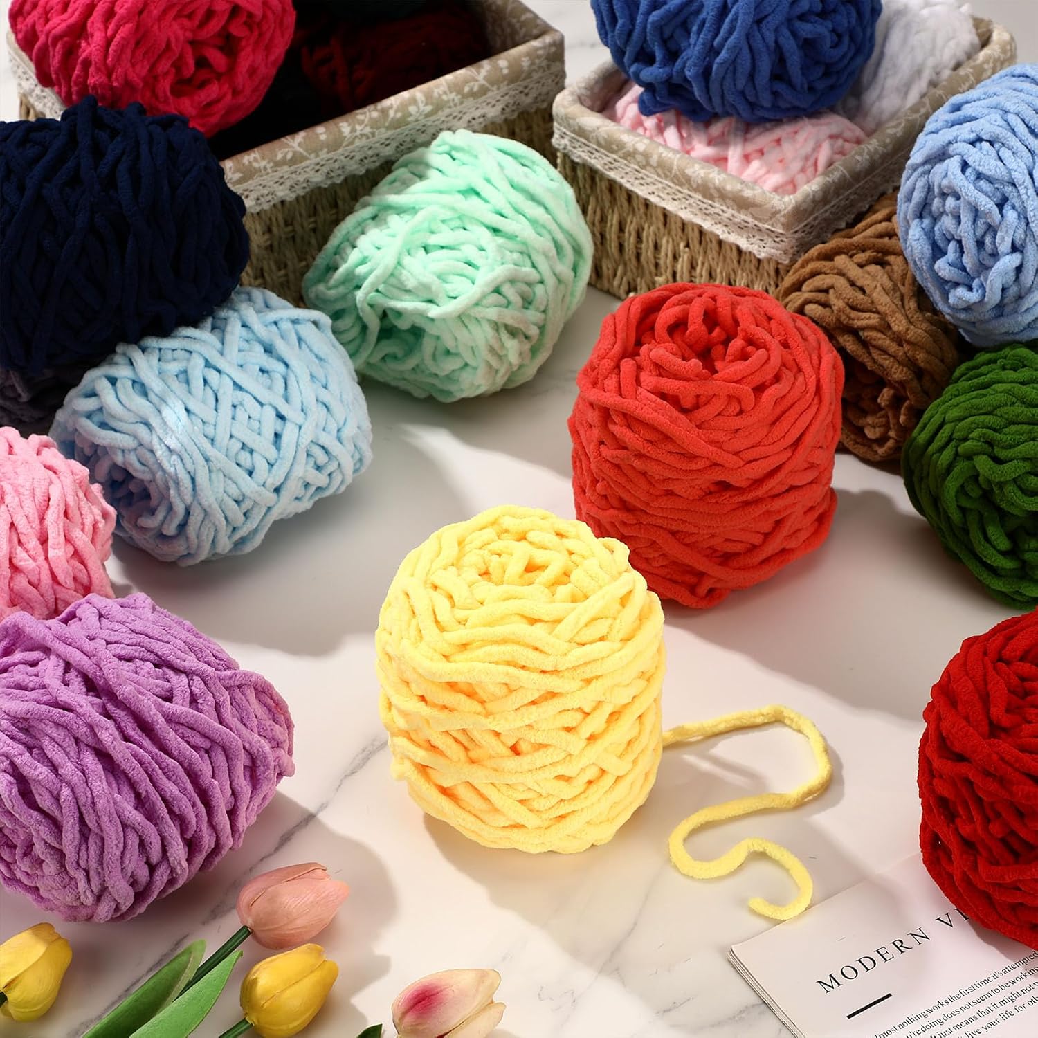 3 ADET 300g Şönil Örgü İpliği  - Woven Scarf Blanket incelemesi ve fiyatı