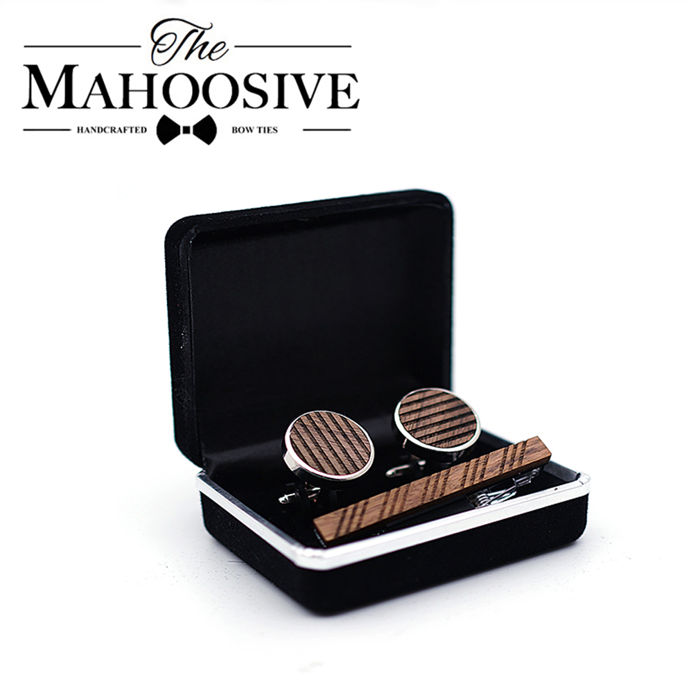 Yüksek kaliteli ahşap manşet l - Tie Bar Set Gift incelemesi ve fiyatı