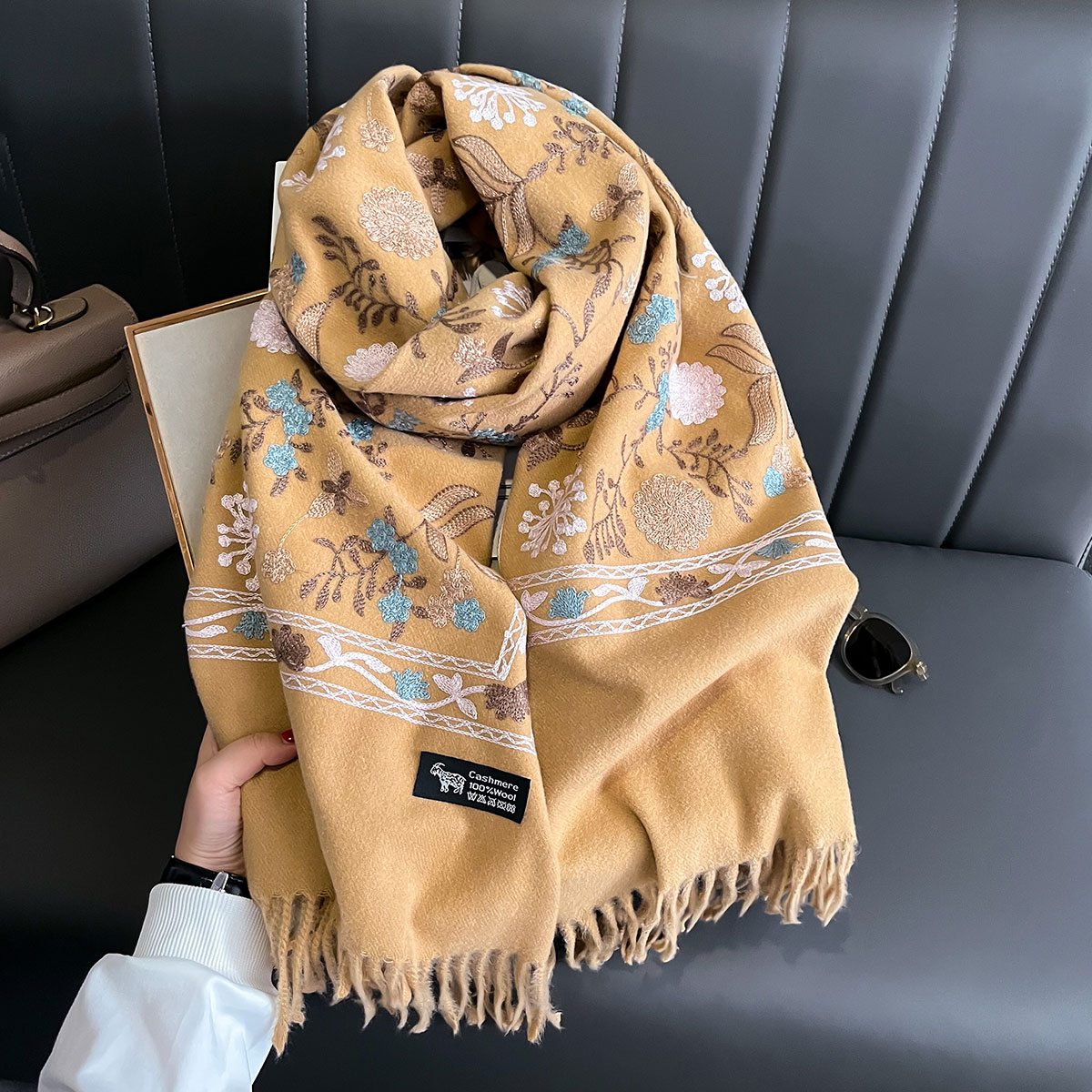 Yeni Kış Sıcak Kaşmir Eşarp Ka - Woven Scarf Blanket incelemesi ve fiyatı