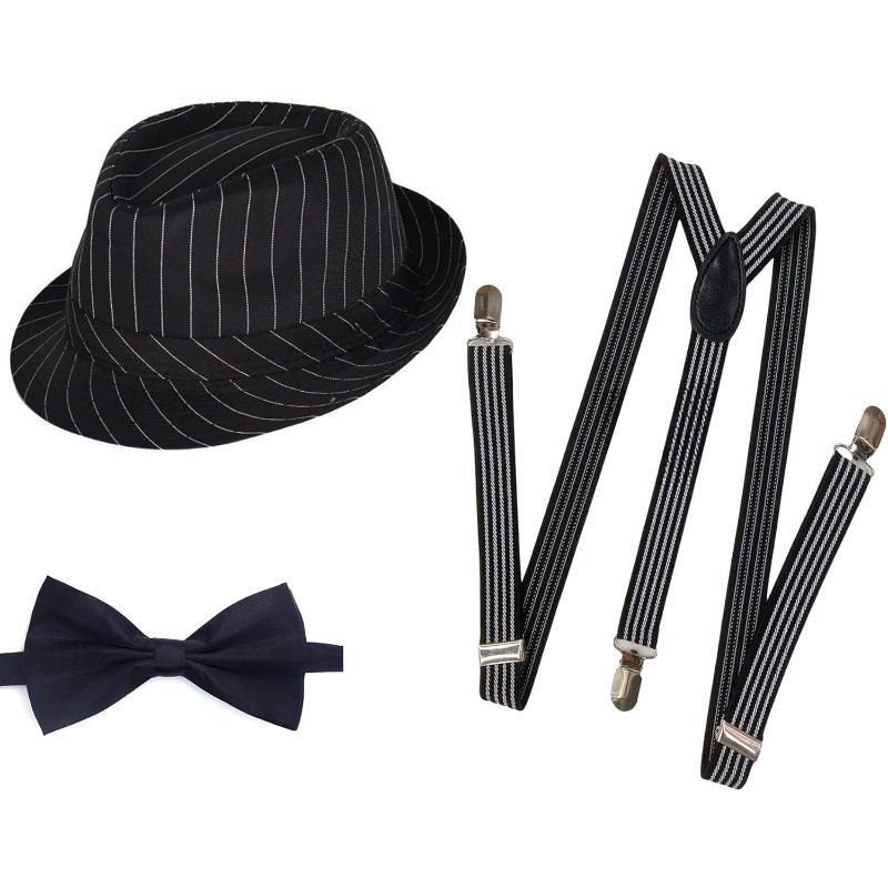 1920'ler Erkek Kostümü Fötr Şa - Bow Tie Pre Tied incelemesi ve fiyatı