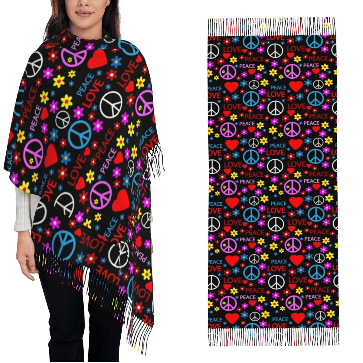 Barış Foral Aşk Desenli Kadınl - Pashmina Wrap Large incelemesi ve fiyatı
