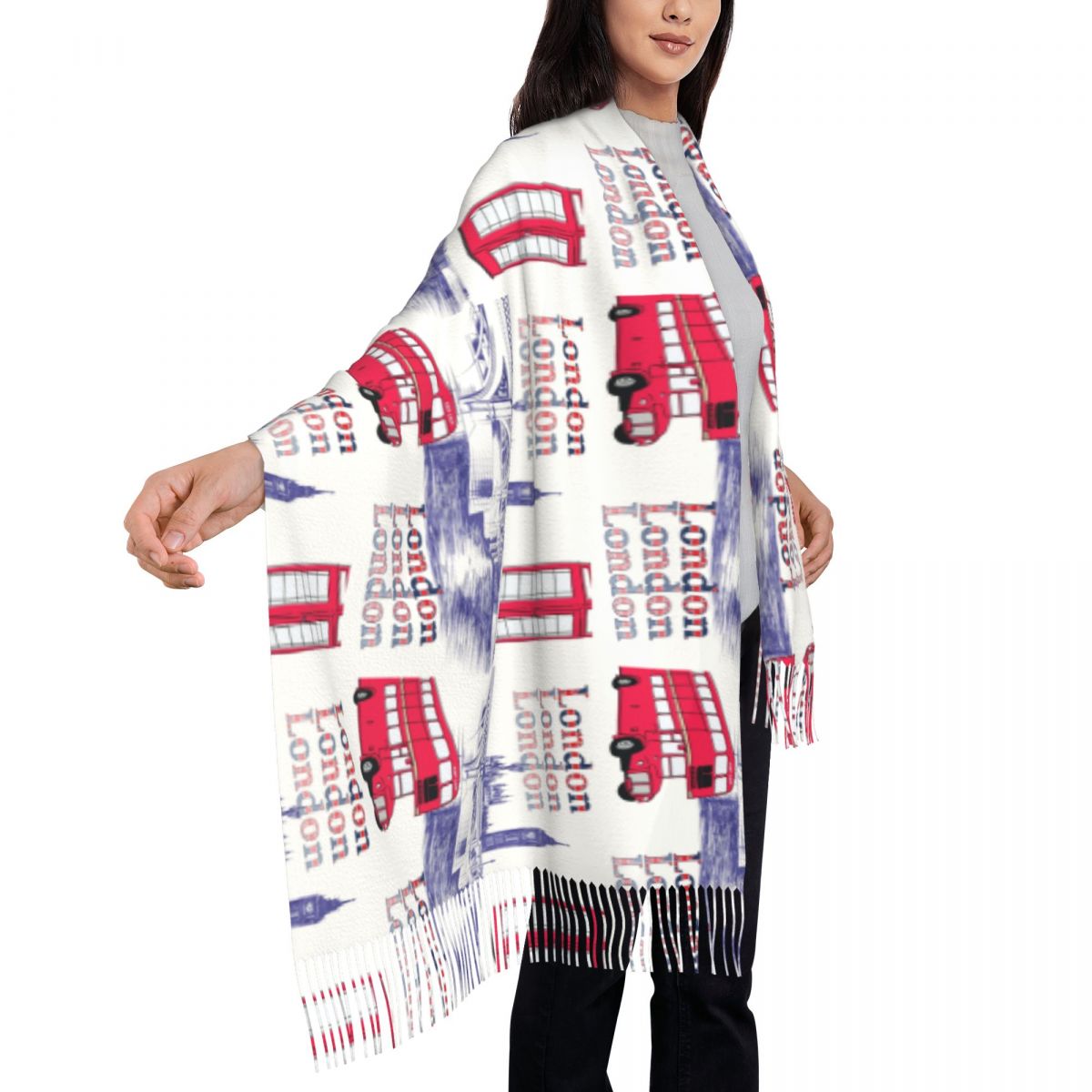 Londra İngiltere Manzaraları Ş - Pashmina Wrap Large incelemesi ve fiyatı