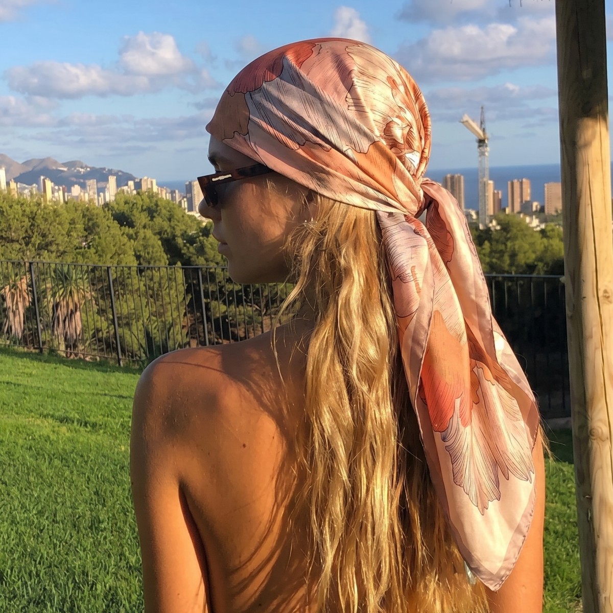 Kadın ipek kare eşarp bayan Ba - Pashmina Wrap Large incelemesi ve fiyatı