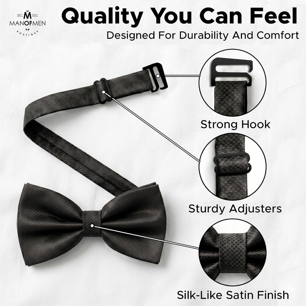 Erkekler için Polyester Düz Ha - Bow Tie Pre Tied incelemesi ve fiyatı