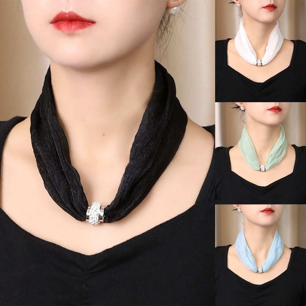 Lüks Manyetik Tokalı Kadın Eşa - Ascot Neck Scarf incelemesi ve fiyatı