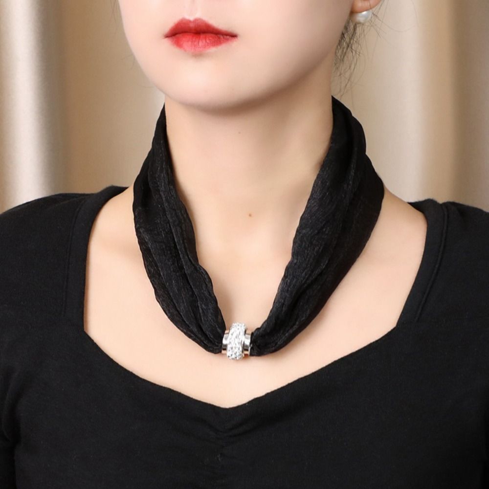 Lüks Manyetik Tokalı Kadın Eşa - Ascot Neck Scarf incelemesi ve fiyatı
