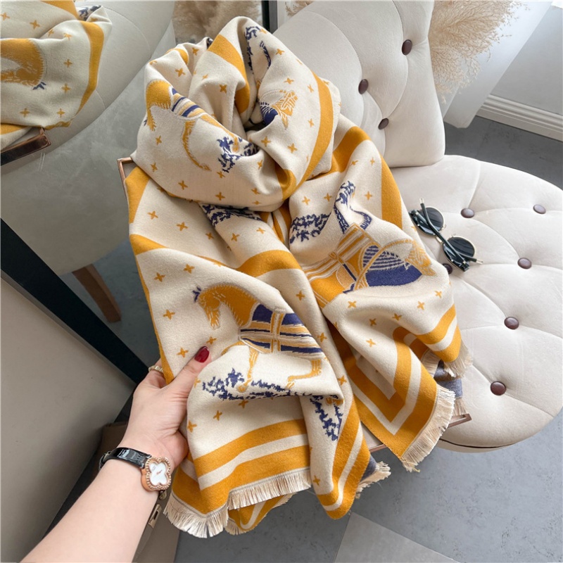 Lüks At Baskı Kalın Kaşmir Bat - Woven Scarf Blanket incelemesi ve fiyatı