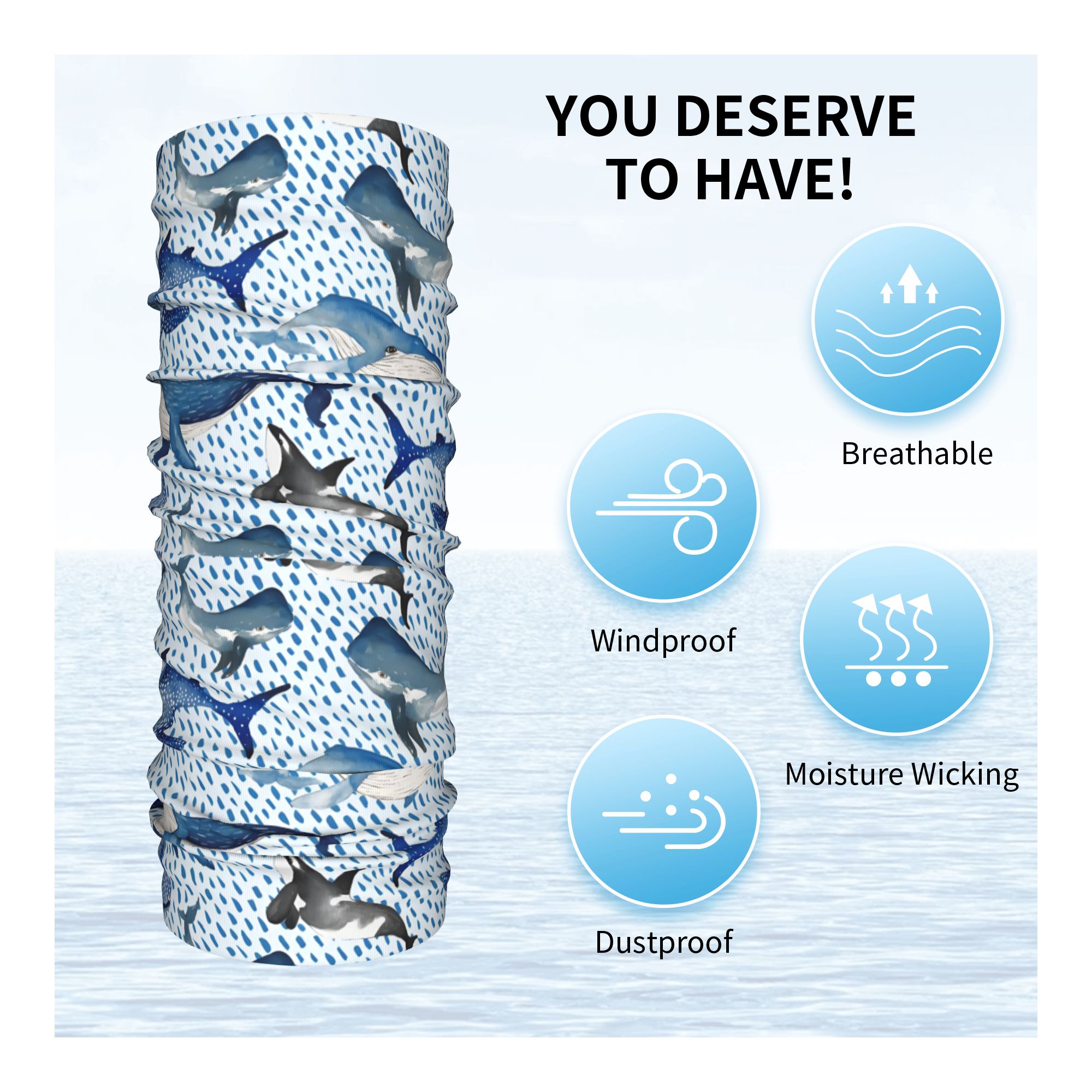 Özel Mavi Suluboya Köpekbalığı - Neck Warmer Tube incelemesi ve fiyatı
