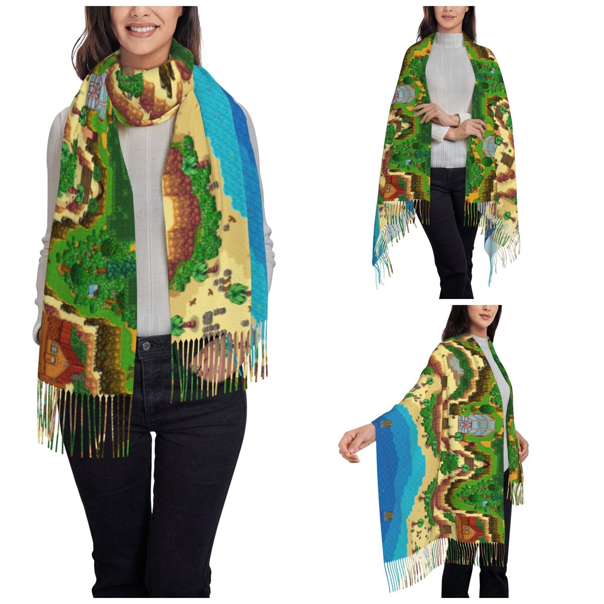 Stardew Valley Harita Eşarp Ka - Pashmina Wrap Large incelemesi ve fiyatı