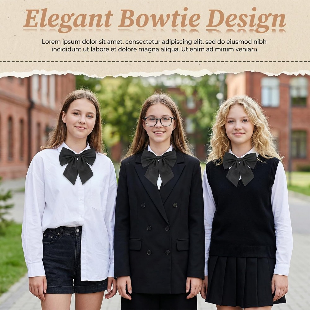 Kadınlar için Siyah Papyonlar, - Bow Tie Pre Tied incelemesi ve fiyatı