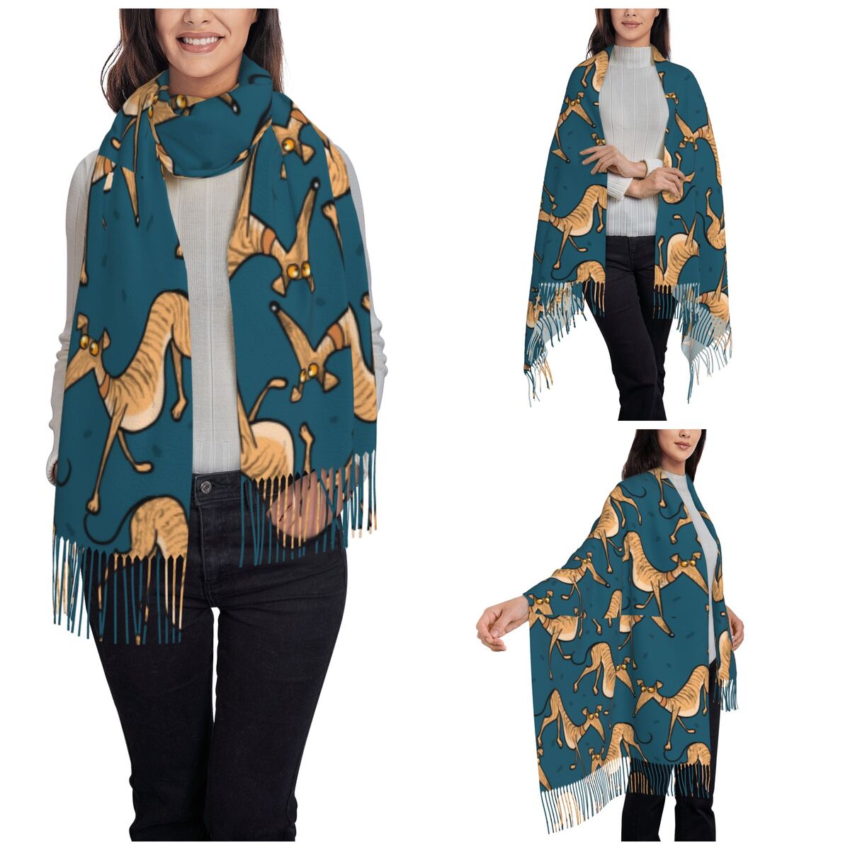Greyhound Whippet Lurcher Köpe - Pashmina Wrap Large incelemesi ve fiyatı