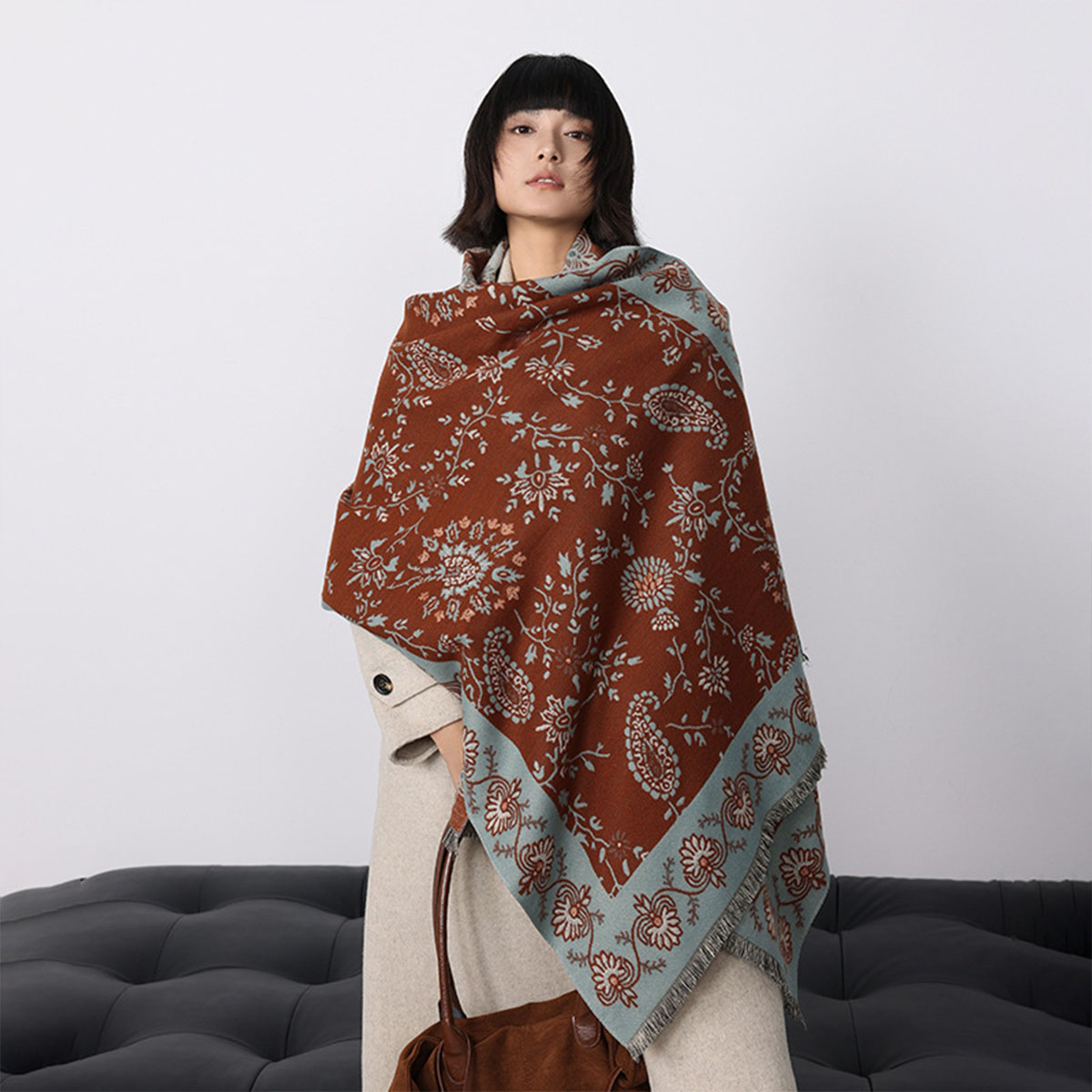Lüks Kışlık Suni Kaşmir Kaju D - Woven Scarf Blanket incelemesi ve fiyatı