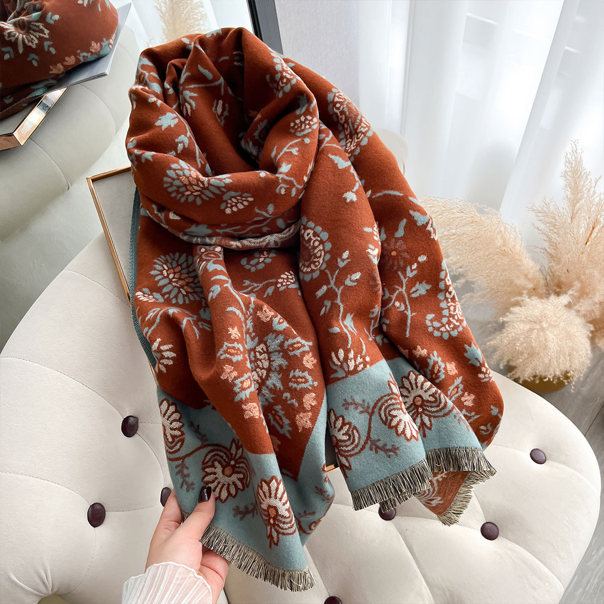 Lüks Kışlık Suni Kaşmir Kaju D - Woven Scarf Blanket incelemesi ve fiyatı