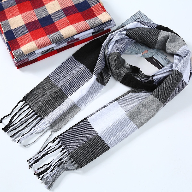 Kış erkekler eşarp ekose şerit - Muffler Men Wool incelemesi ve fiyatı