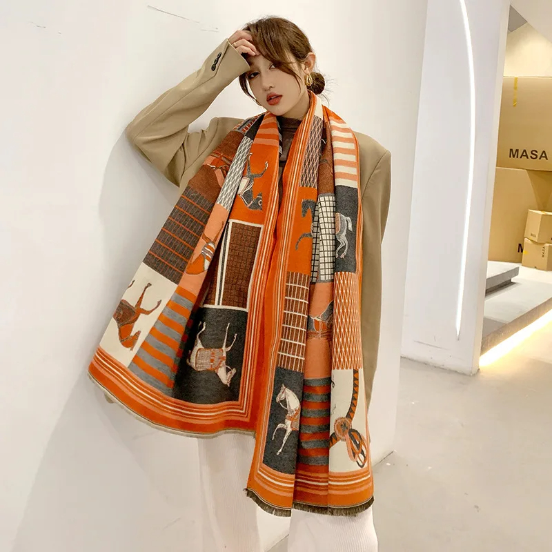 2024 yeni lüks kış kaşmir eşar - Woven Scarf Blanket incelemesi ve fiyatı