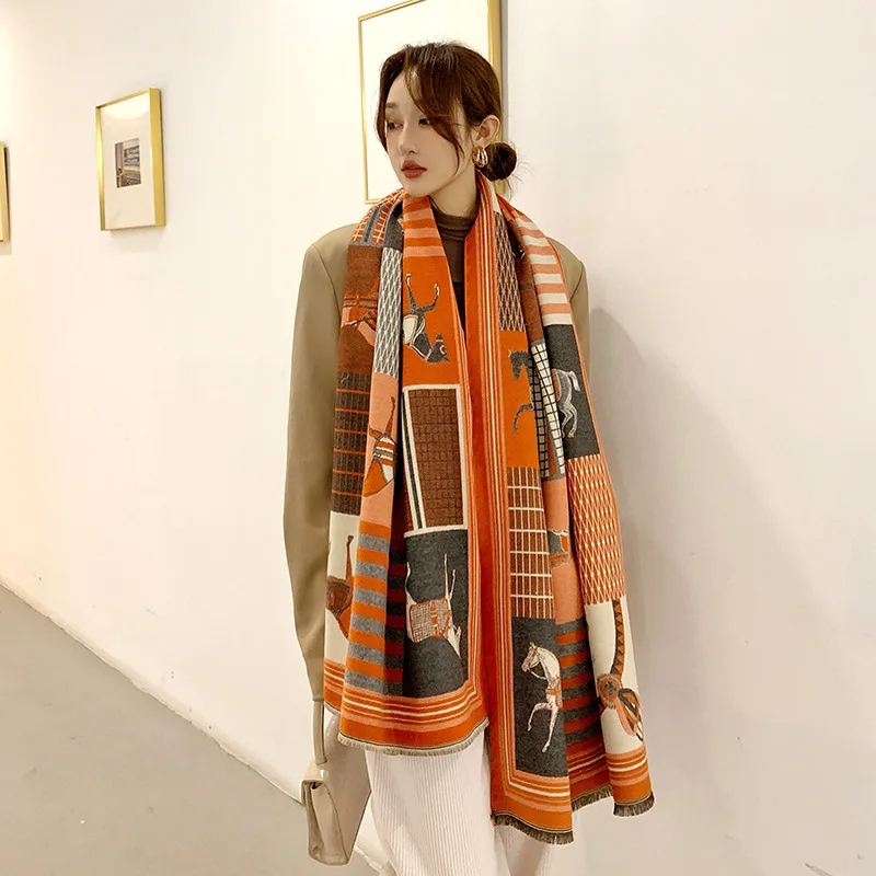 2024 yeni lüks kış kaşmir eşar - Woven Scarf Blanket incelemesi ve fiyatı