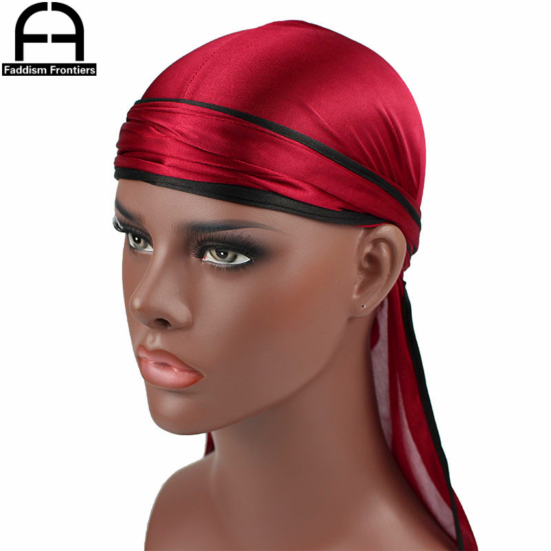 Yeni moda erkek saten Durags B - Bandana Doo Rag incelemesi ve fiyatı