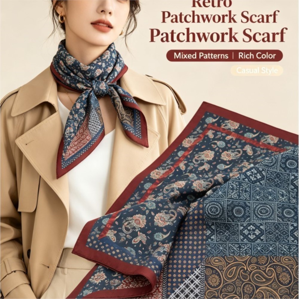 70cm Retro Paisley Kare Eşarp  - Bandana Cotton incelemesi ve fiyatı