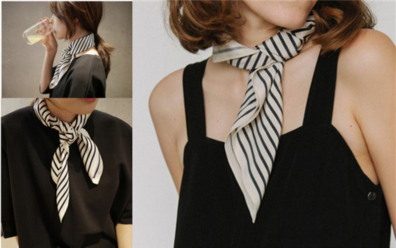 Saçak Çerçeve Kare Eşarp Banda - Silk Tie Striped incelemesi ve fiyatı