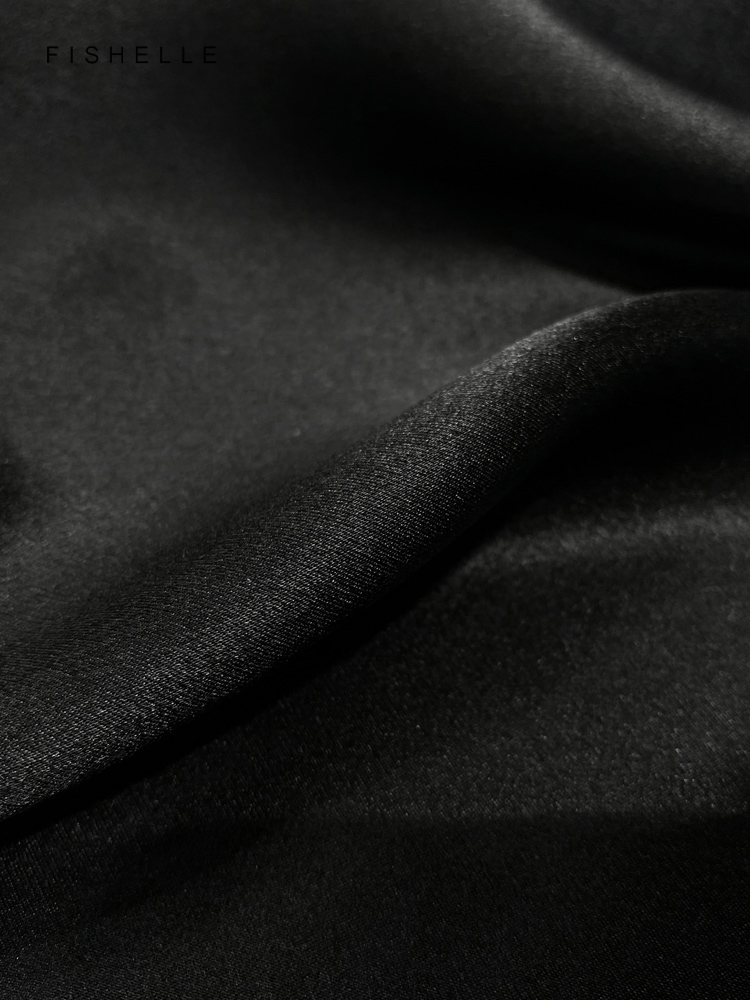 Katı renk siyah saf ipek eşarp - Silk Neck Scarf incelemesi ve fiyatı