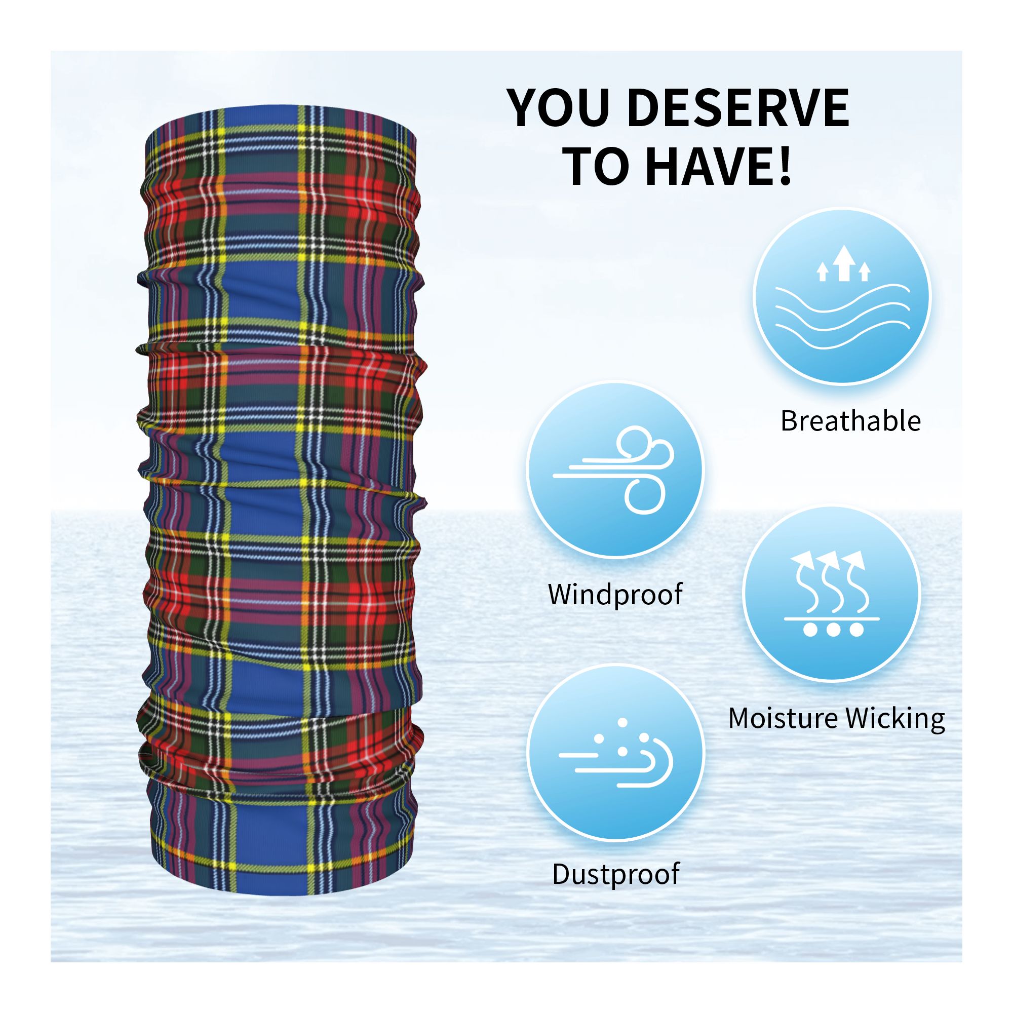 Özel Kraliyet Tartan Desenli K - Neck Warmer Tube incelemesi ve fiyatı