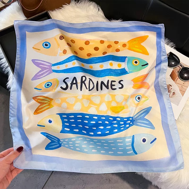 Moda Balık Desenli Kare Ipek B - Scarf Silk Square incelemesi ve fiyatı