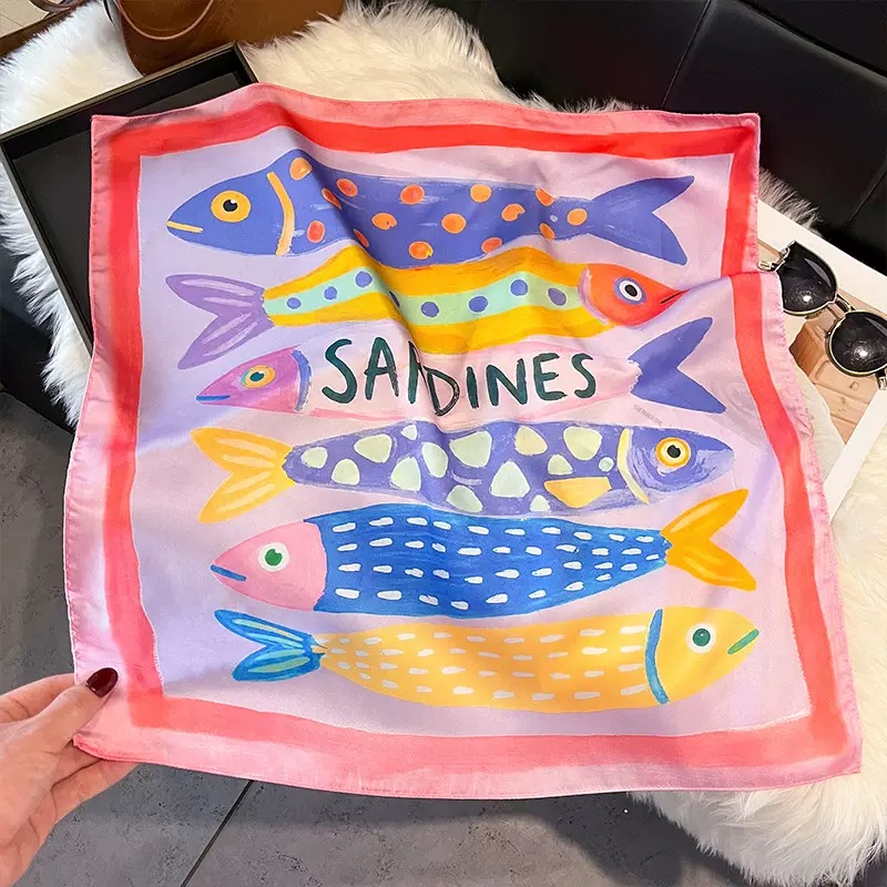 Moda Balık Desenli Kare Ipek B - Scarf Silk Square incelemesi ve fiyatı